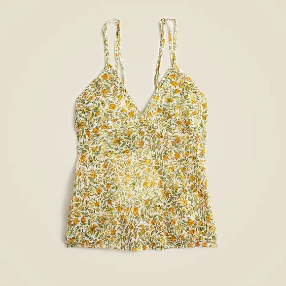 NWT J. Crew Crinkle Chiffon camisole in floral vines - Picture 2 of 8